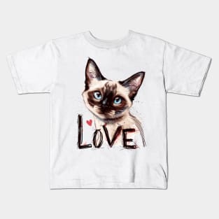 Siamese kitten Kids T-Shirt